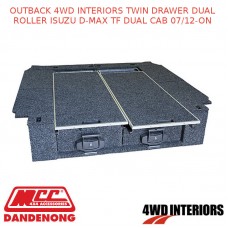 OUTBACK 4WD INTERIORS TWIN DRAWER DUAL ROLLER FITS ISUZU D-MAX TF DUAL CAB 